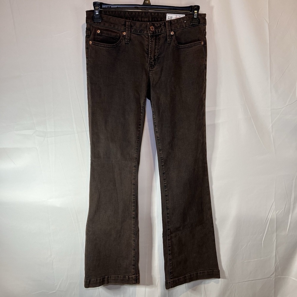 Gap Long And Lean Brown Jeans Size 4‎ 27 Regular Low Rise USA MADE Y2K 2000's